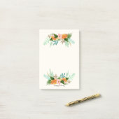 パーソナライズな|の海岸線の花柄 ポストイット (デスク上)