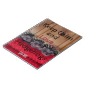 パーソナライズな||は平静および愛ハリネズミを飼います ノートブック (左側)