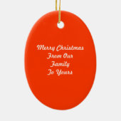 パーソナライズな"カラフルなクロース"のサンタ芸術 セラミックオーナメント (裏面)