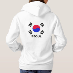 パーソナライズな"ソウル"および韓国の旗 パーカ