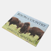 パーソナライズな"バイソン国" ドアマット (アングル)