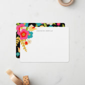 パーソナライズな|ヶ国の花 ノートカード (正面/裏面インサイチュ)