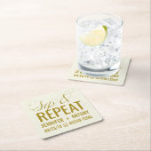 パーソナライズな"一口及び繰り返し"のカスタムな結婚式の引き出物 スクエアペーパーコースター (インサイチュ)