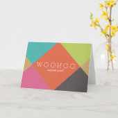 パーソナライズな|明るいダイヤモンドのおめでとう カード (黄色い花)