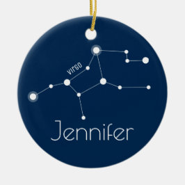 パーソナライズな《星座》乙女座の星座のオーナメント セラミックオーナメント