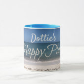 パーソナライズな"私の幸せな場所"のマグ マグカップ (中央)