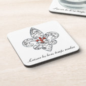 パーソナライズな(紋章の)フラ・ダ・リの心からの表現 コースター (左側)