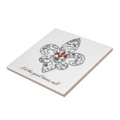 パーソナライズな(紋章の)フラ・ダ・リの心からの表現 タイル (側面)