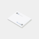 パーソナライズな"RElephantは"灰色および青に注意します ポストイット (アングル)