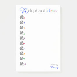 パーソナライズな"RElephant"の創造的なアイディア象 ポストイット