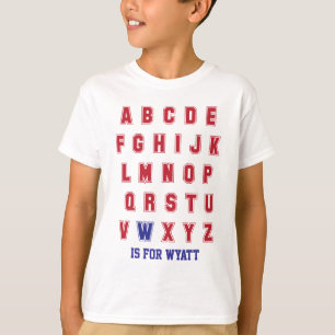 パーソナライズなABCのアルファベットの手紙Wはのために…あります Tシャツ