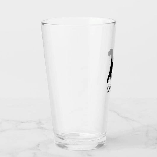 パーソナライズなAiredaleテリア犬のシルエット タンブラーグラス (右)