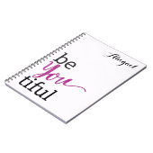 パーソナライズなbeYOUtiful感動的なメッセージ ノートブック (左側)