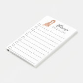 パーソナライズなCavapoo犬リストをするため ポストイット (アングル)