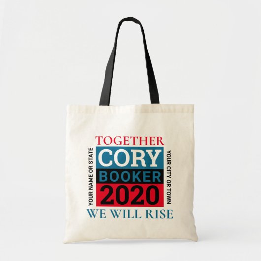 パーソナライズなCoryのブッカー2020の投票私達は立上がります トートバッグ (正面)