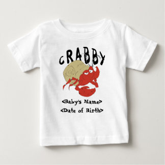 パーソナライズなCrabby新生児のTシャツ ベビーTシャツ