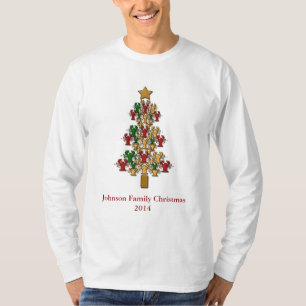パーソナライズなCrawfish/ロブスターのクリスマスツリー Tシャツ
