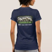 パーソナライズなEPWのベンチの写真のワイシャツ Tシャツ (裏面)