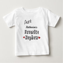 パーソナライズなFavorite Nephew Baby T-Shirt叔母さん