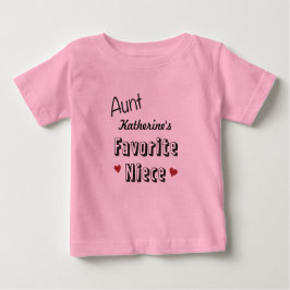 パーソナライズなFavorite Niece Baby T-Shirt叔母さん ベビーTシャツ