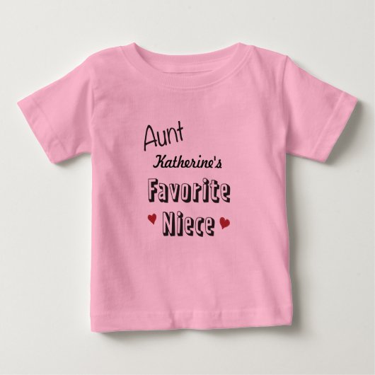 パーソナライズなFavorite Niece Baby T-Shirt叔母さん ベビーTシャツ (正面)