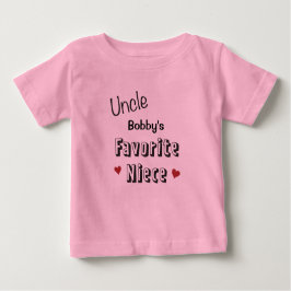 パーソナライズなFavorite Niece Baby T-Shirt叔父さん ベビーTシャツ