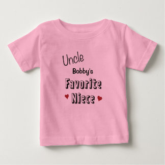 パーソナライズなFavorite Niece Baby T-Shirt叔父さん ベビーTシャツ