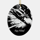 パーソナライズなG37クーペの圧延の打撃のクリスマスのオーナメント セラミックオーナメント (右)