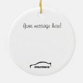 パーソナライズなG37クーペの圧延の打撃のクリスマスのオーナメント セラミックオーナメント (裏面)