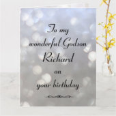 パーソナライズなGodsonの誕生日 カード (黄色い花)