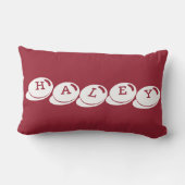 パーソナライズなI愛より多くの枕(名前の背部を加えて下さい ランバークッション (裏面)