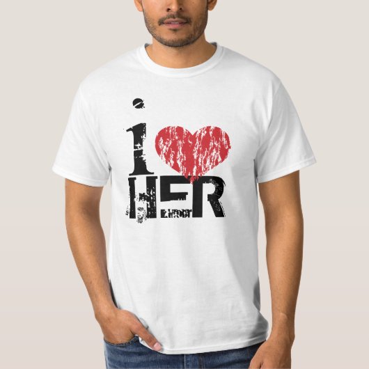 パーソナライズなI愛人のTシャツ Tシャツ (正面)