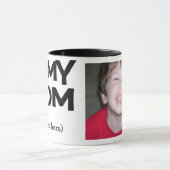 パーソナライズなI愛私のお母さんの写真のマグ マグカップ (中央)