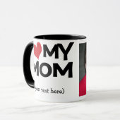 パーソナライズなI愛私のお母さんの写真のマグ マグカップ (正面左)