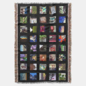 パーソナライズなInstagramの写真のブランケット スローブランケット (正面縦)