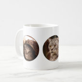 パーソナライズなInstagramカスタムなペット円形の写真 コーヒーマグカップ (正面左)