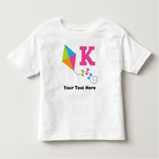パーソナライズなKのアルファベットの手紙 トドラーTシャツ