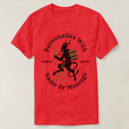 パーソナライズなKrampusの赤のTシャツ Tシャツ