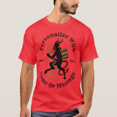 パーソナライズなKrampusの赤のTシャツ Tシャツ (正面)