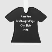パーソナライズなKung Fuのクリスマスの休日のオーナメント オーナメント (裏面)
