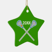 パーソナライズなLaのCrosseのチームオーナメントのギフト セラミックオーナメント (右)