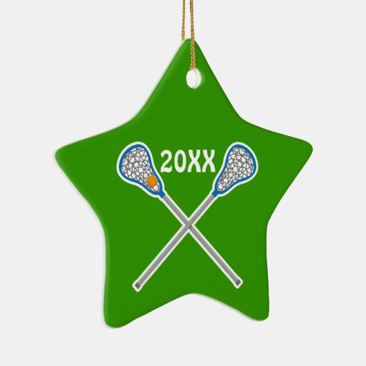 パーソナライズなLaのCrosseのチームオーナメントのギフト セラミックオーナメント (右)