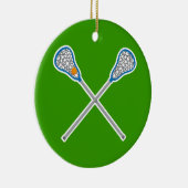パーソナライズなLaのCrosseのチームオーナメントのギフト セラミックオーナメント (右)