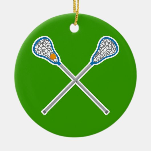 パーソナライズなLaのCrosseのチームオーナメントのギフト セラミックオーナメント (正面)