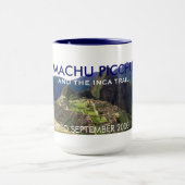 パーソナライズなMachu Picchuのインカ人の道のお祝い マグカップ (中央)