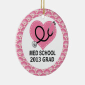 パーソナライズなMedの学校の卒業生のオーナメント セラミックオーナメント (右)