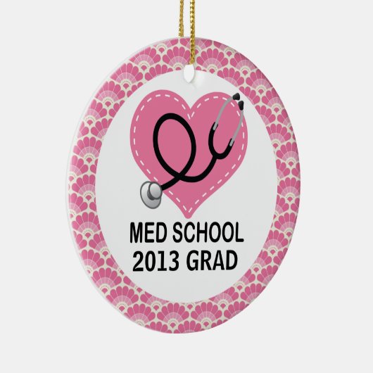 パーソナライズなMedの学校の卒業生のオーナメント セラミックオーナメント (右)