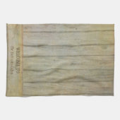 パーソナライズなmountain湖のマツ歓迎された小屋 キッチンタオル (横)