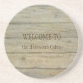 パーソナライズなmountain湖のマツ歓迎された小屋 コースター (正面)