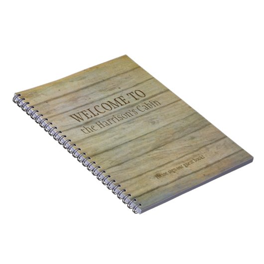 パーソナライズなmountain湖のマツ歓迎された小屋 ノートブック (右側)